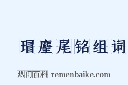 瑇瑁麈尾铭组词是什么意思的图片